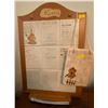 Image 4 : Vintage Erasable Memo Wall Hanging Ceramic Art Bird Calender  & Wooden Mail Organizer