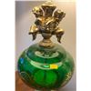 Image 2 : Large Vintage Green & Gold Cherub Lamps  39H