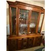 Image 1 : Vintage Wood & Glass China Cabinet 64W x 18 D x 78 H
