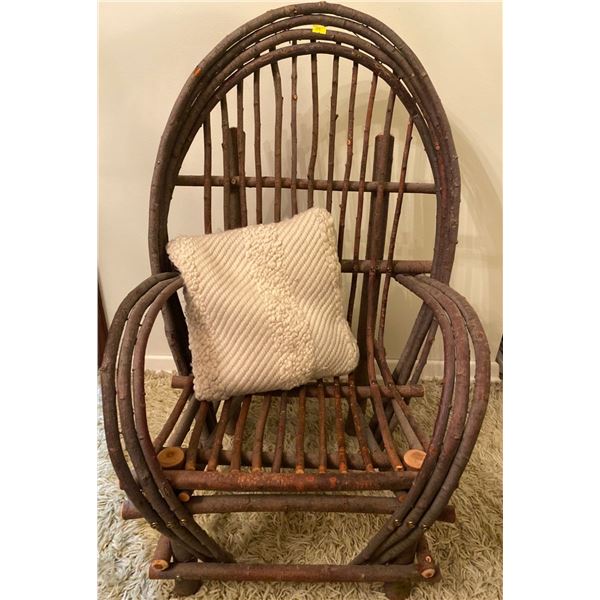 Handmade Natural Wood Unique Chair 22W x 16D x 24H