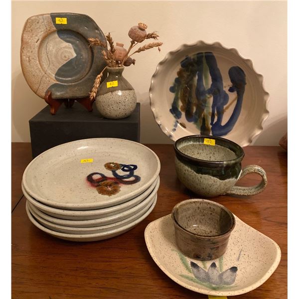 Vintage Stoneware Serving Plates/Platter Mug Small Vase and More