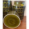 Image 2 : Six Unique Vintage Wood Top Glass Canister Set Hornsea England