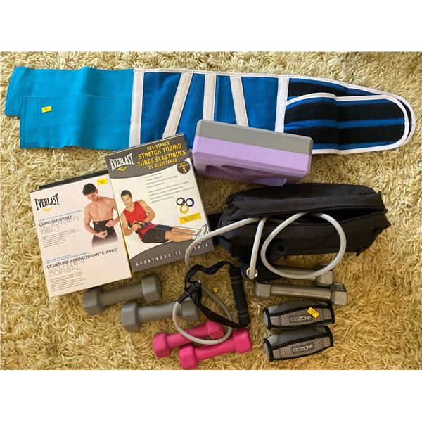 Everlast At Home Workout Gear Weights Resistance Bands Core Support Yoga Block and More