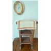 Image 1 : Solid Wood Handmade Wooden Side Table & Daniel Dakota Kitchen Clock
