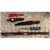 Image 4 : Southbend Filet Knives Fishing Rod Rod Rack Daiwa Reel Fishing LIne and Assorted Fishing Gear
