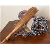 Image 3 : Handmade Wood Basket Butterfly Tapestry Faux Bonsai Tree Decorative Broom Stone Ashtray & More