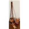 Image 1 : Vintage Birdhouse & Handmade Macrame Hanging Plant Pot