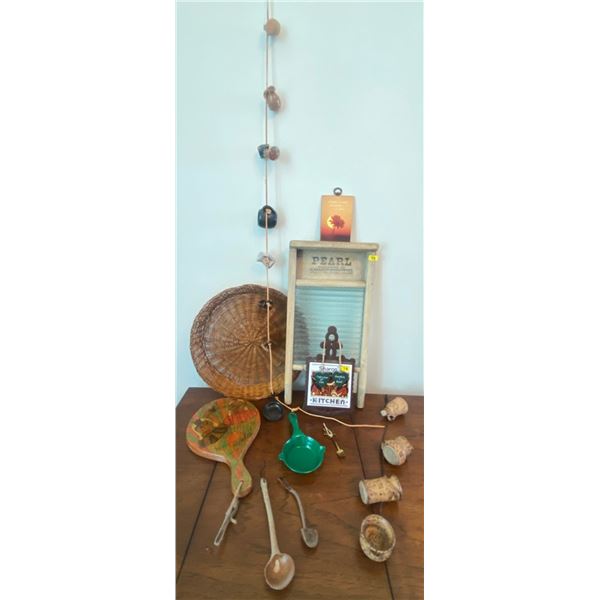 Antique Pearl Washboard Stoneware Decorative Kitchen Minis KItchen Trinkets & More