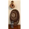 Image 1 : Handmade Vintage Macrame Wall Hanging 2.5ft Wicker Bird House