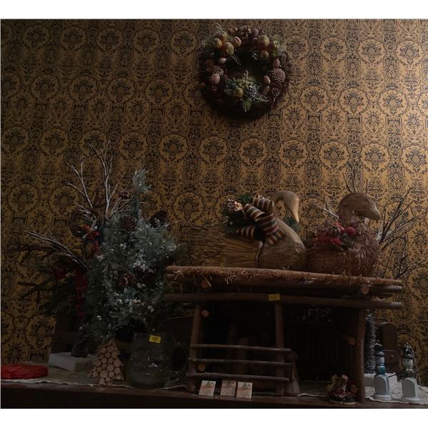 Christmas Lot Wooden Nativity Decorative Geese Mini Trees Santa Mug & More