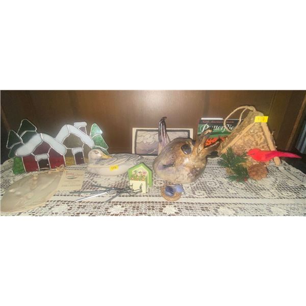 Bird House Duck Statues Stained Glass Wall Hanging Wind Chime & More