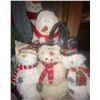 Image 3 : Christmas Snow Man Lot Assorted Snow Men Large Stocking Stuffed Santa MIni Tree