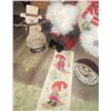 Image 4 : Christmas Snow Man Lot Assorted Snow Men Large Stocking Stuffed Santa MIni Tree