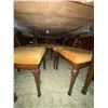 Image 6 : Vintage Wood Dining Table w/ 6 Wood & Velvet Dining Chairs