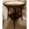 Image 1 : Vintage Octagonal Wood Table 2 Tiers 24 x 30