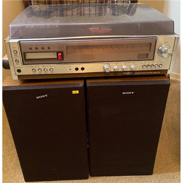 Vintage Sony Music System HME228 w/ Speakers 24 x 16