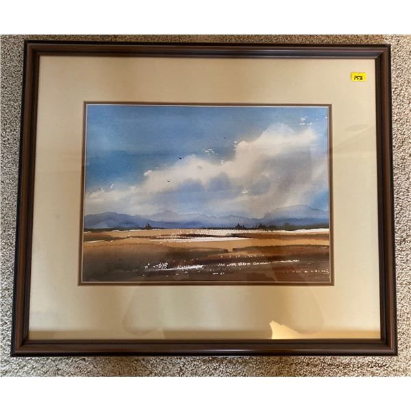 Framed Painting Artist Unknown Landscape Portrait 22 x 18