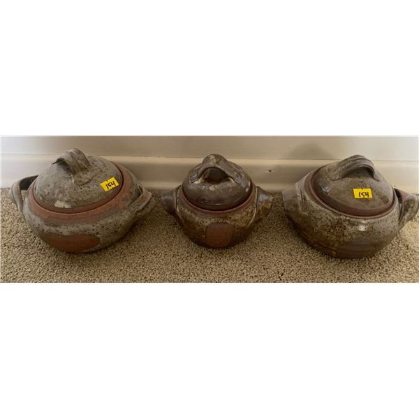 Stoneware Canister Set w/ Lids