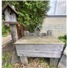Image 3 : Handmade Wooden Garden Birdhouse , Bench, Well 40" Tall