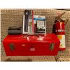 Image 2 : SPG International Metal Tool Box w/ Assorted Tools New & Old Multimeter Flash Light Hardware & Mpre