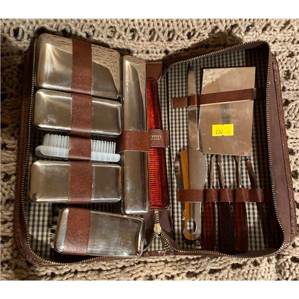 Vintage Personal Grooming Kit Travel Organizers Nail Tools Comb & More
