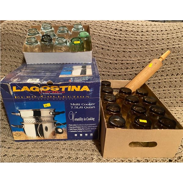 Lagostina 7.5 Multi Cooker Wood Rolling Pin Highball Glasses & More