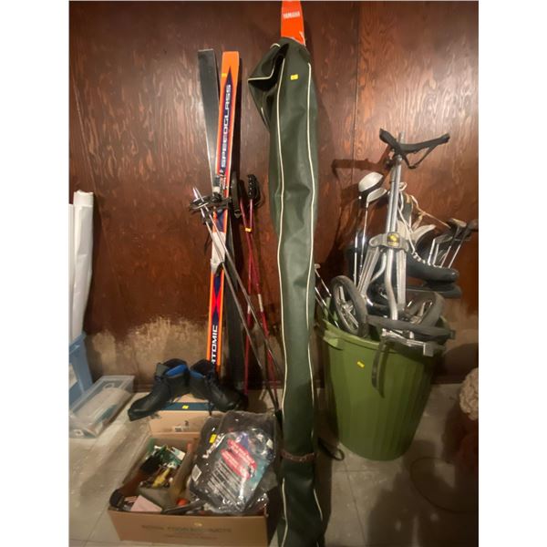 Vintage Sports Lot Skis Boots Poles Skates Golf Accessories & More