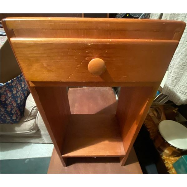 Wood Book Shelf / Shoe Rack w/ Side Table