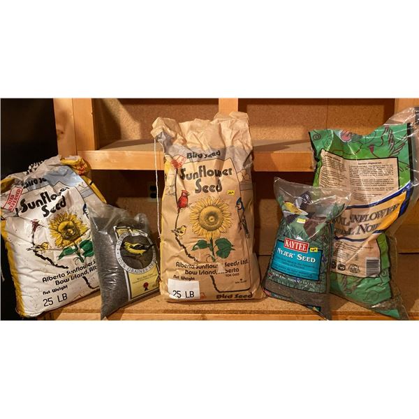 25 lb. Bags of Bird Seed/Feed Sunflower Seeds Nuts Wild Birds