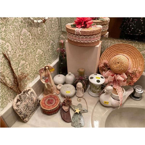 Assorted Decorative Collectables Stoneware Florals Trinket Boxes & More