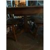 Image 3 : Oak Dining Table 49L x 35W x 29H & 6 Solid Oak Chairs