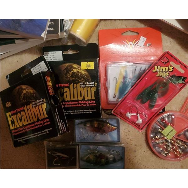 Fishing Gear Collection With Fishing Book Collection