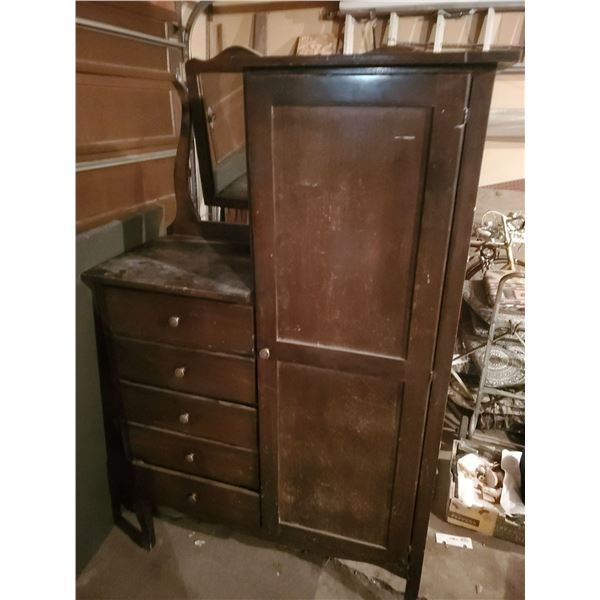 Large Wood Cabinet 40L x 19D x 65