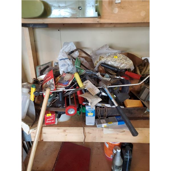 Pile Of Garage Supplies Tools
