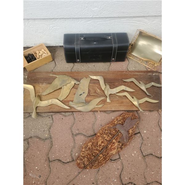 Decorative Outdoor Decor Brass Birds Wood Chess Peices & More