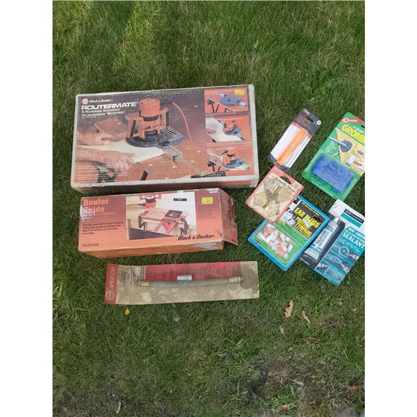 Brand New Vintage Router Accessory Duo w/ Hinges Grommets & More