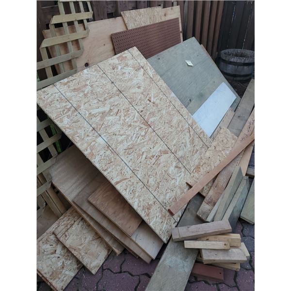 Plywood Pile w/ Peg Board 2x4s Lattice & More