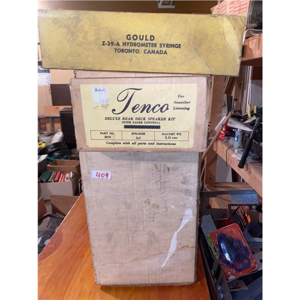 Vintage Tenco Deluxe Rear Deck Speaker Kit GM Rear View Mirror & More
