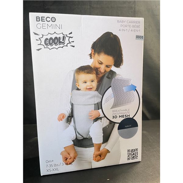 Lot of 1 Beco Gemini 4-in-1 Baby Carrier (For babies 0-35lbs/XS-XXL) - Navy