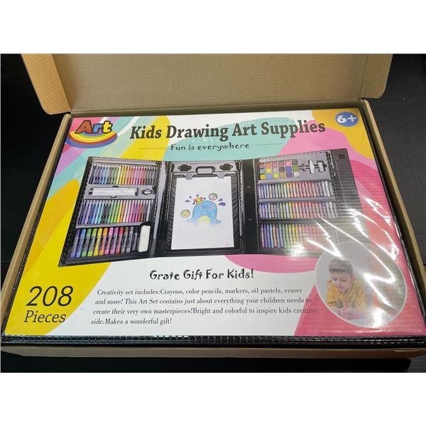 Lot of 1 Kids Drawing/Art Supply Kit - 208 PCS - Brand New!