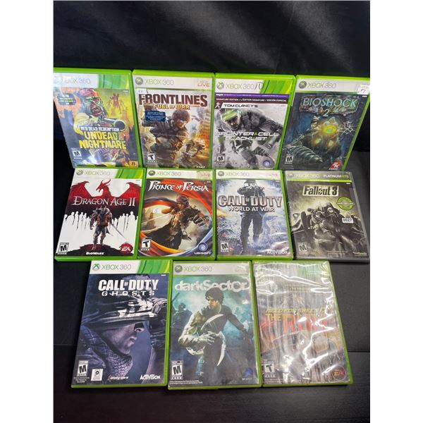 Lot of 11 Assorted Xbox 360 Video Games