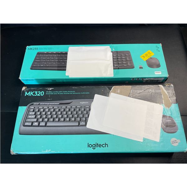 Lot of 2 Assorted Logitech Keyboard & Mouse Combo Sets