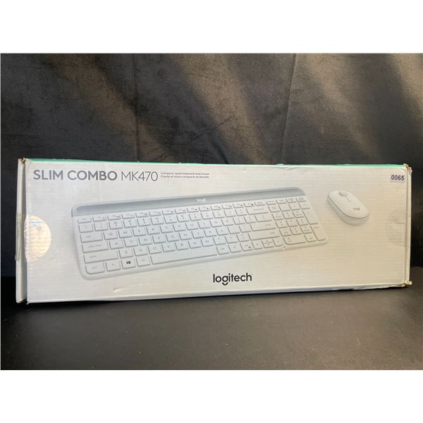 Lot of 1 Logitech Slim Combo MK470 Compact/Quiet Keyboard & Mouse Set