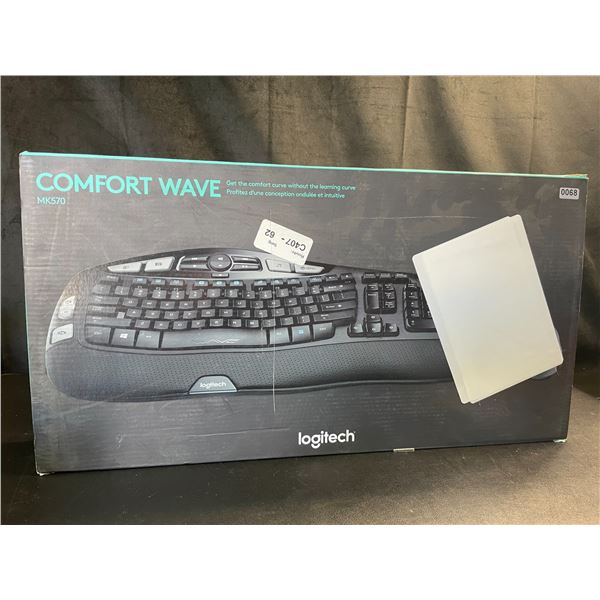 Lot of 1 Logitech Comfort Wave MK570 Wireless Keyboard and Mouse Combo Set