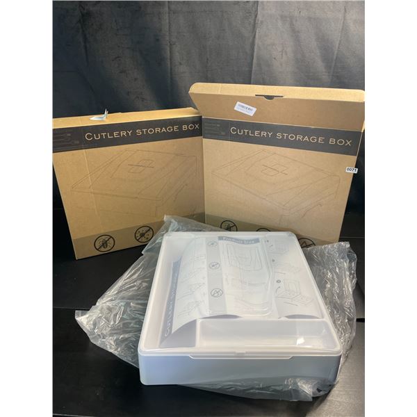 Lot of 2 Cutlery Storage Boxes - 12 x 11.77 inch - Brand New