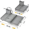 Image 1 : Lot of 1 Layzzi-Wayt Expandable Dish Drying Rack - Gray - Brand New!