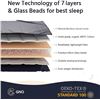 Image 5 : Lot of 1 GnO Premium Adult 15LB Weighted Blanket - Dark Grey w/ Bamboo Cover - Brand New