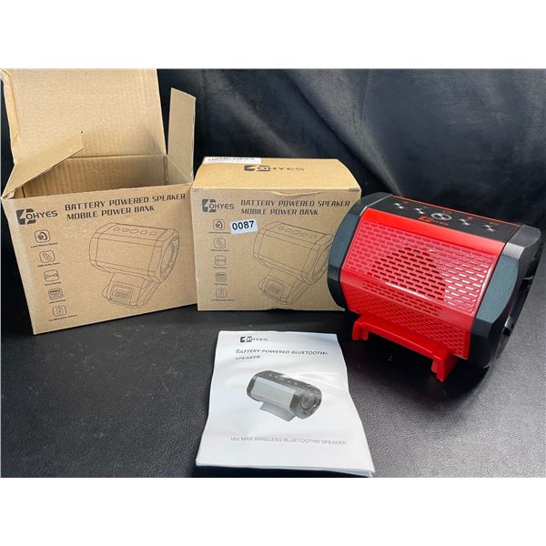 Lot of 2 Battery Powered Speakers/Mobile Powerbanks - Connects to Milwaukee 18V Batteries! Brand New
