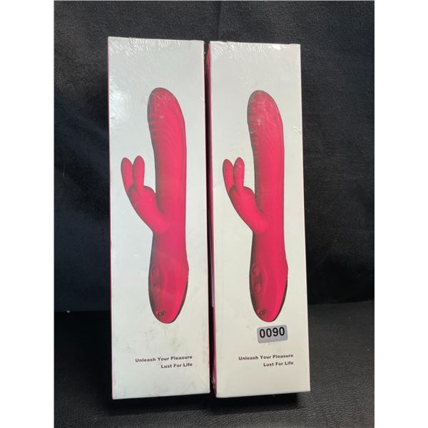 Lot of 2 Rabbit-Style Vibrating Silicone Sex Toys for Women - Brand New!
