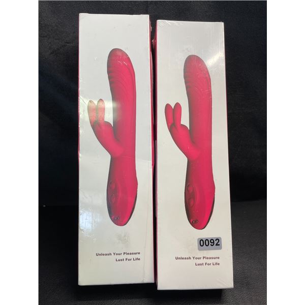 Lot of 2 Rabbit-Style Vibrating Silicone Sex Toys for Women - Brand New!